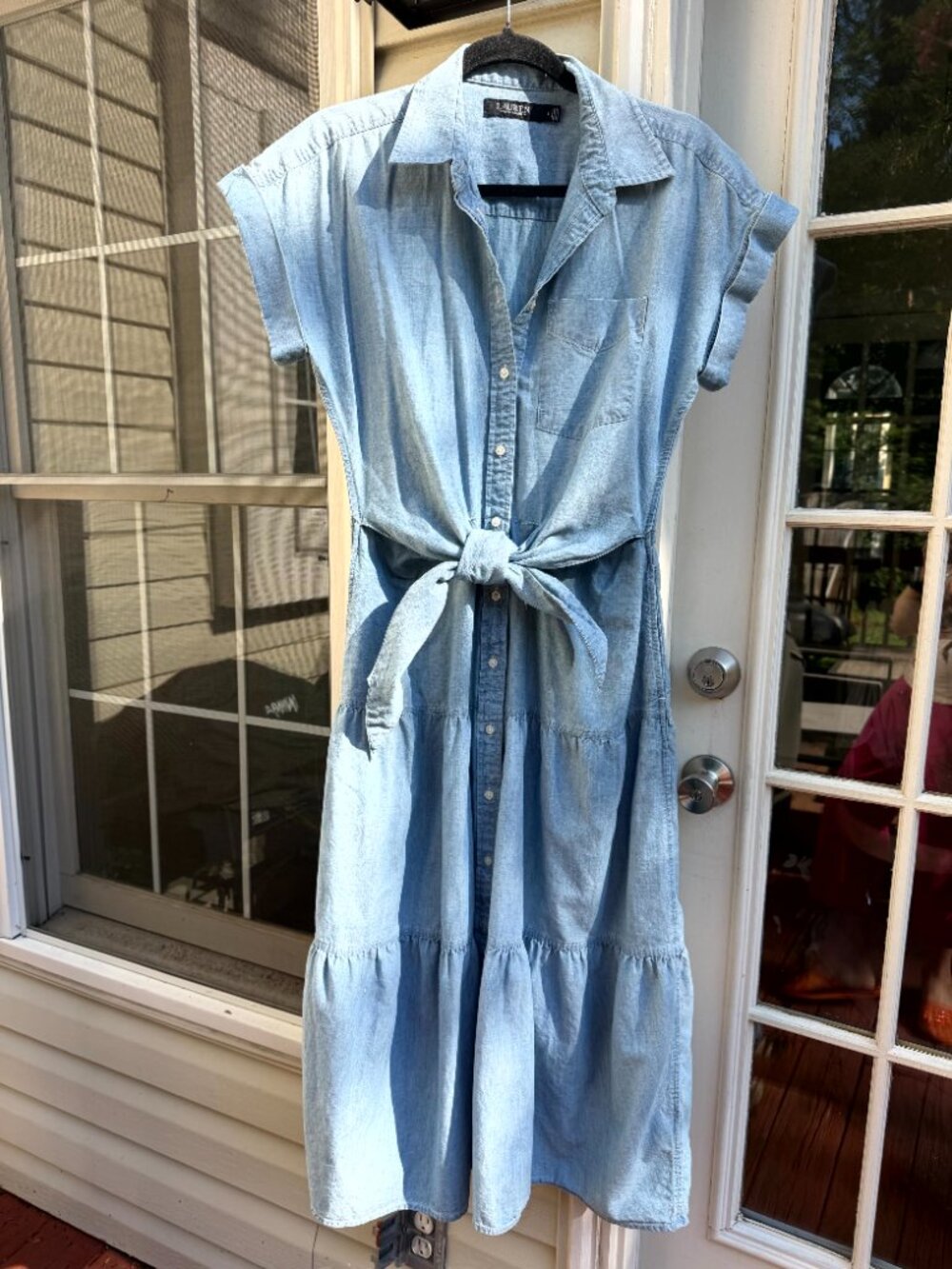 Lauren Ralph Lauren Belted Chambray Shirtdress, Size 6